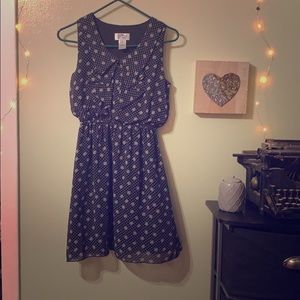 Super Cute Collared Daisy Print Dress